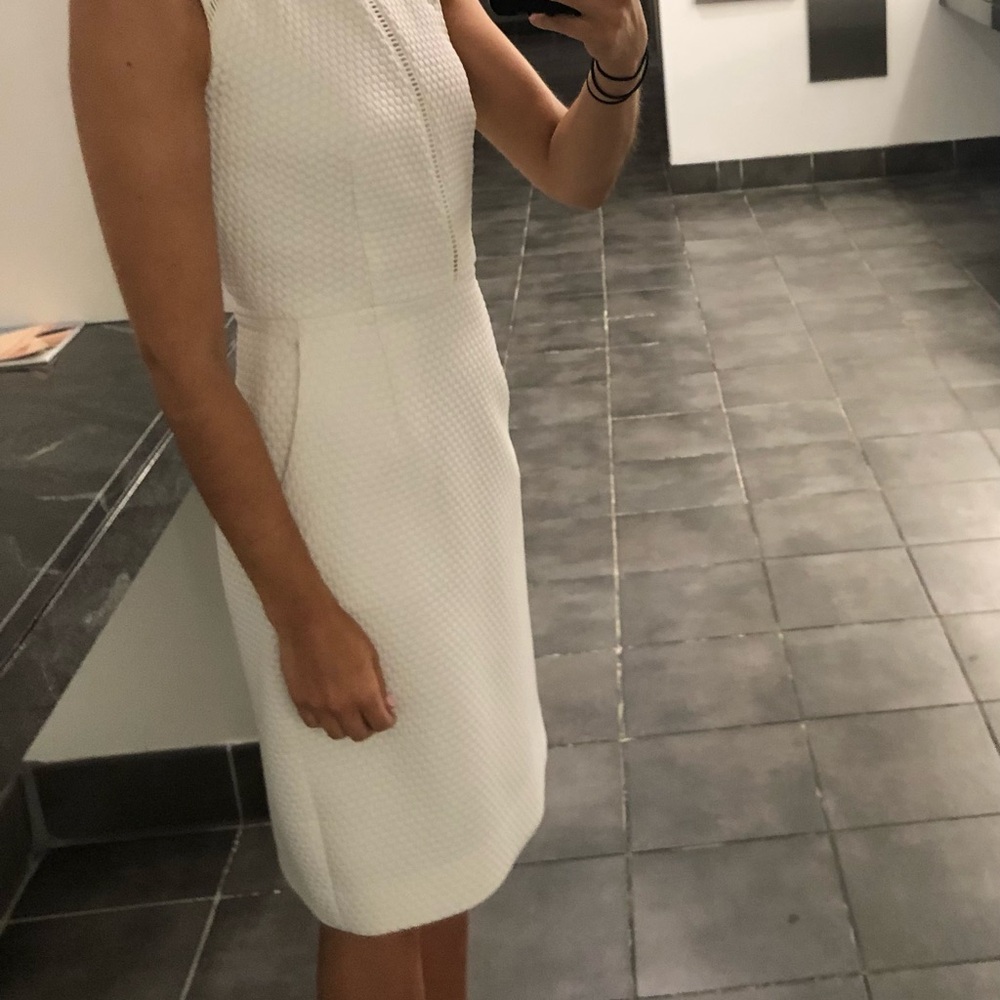 JCrew White eyelet dress size 00 Like New - Picture 4 of 5